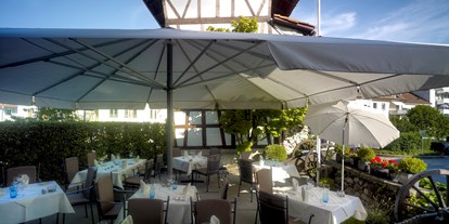 Hotels am See - Abendmenü: 3 bis 5 Gänge - Schweiz - Sonnenterrasse - Hotel de Charme Römerhof