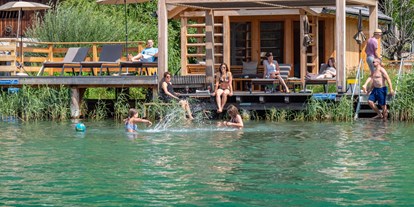 Hotels am See - Wellnessbereich - Österreich - Badesteg mit Badehaus. Ganz privat, nur für Ihre Gruppe. - Im Franzerl am Weissensee