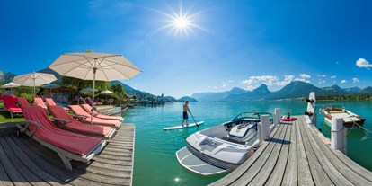 Hotels am See - Umgebungsschwerpunkt: Berg - Wolfgangsee - Stand up paddles stehen kostenlos zur Verfügung - Hotel Furian