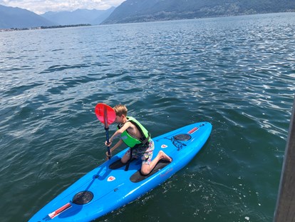 Hotels am See - Garten mit Seezugang - Schweiz - Für Kinder ideal - Art Hotel Posta al lago