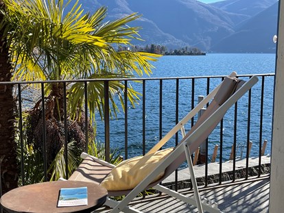 Hotels am See - Garten mit Seezugang - Schweiz - Art Hotel Posta al lago