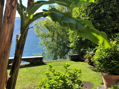 Hotels am See - Garten mit Seezugang - Schweiz - Garten am SEE - Art Hotel Posta al lago