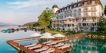 Hotels am See - Liegewiese direkt am See - Österreich - Das Schloss Seefels in all seiner Pracht. - Hotel Schloss Seefels