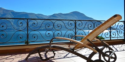 Hotels am See - Pools: Außenpool nicht beheizt - Schweiz - Balkon mit Seesicht - Sunstar Hotel Brissago - Sunstar Hotel Brissago