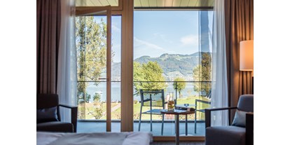 Hotels am See - Garten mit Seezugang - Schweiz - Aussicht Doppelzimmer See - Deltapark Vitalresort