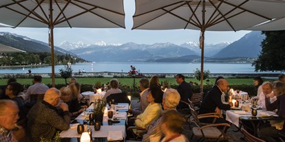 Hotels am See - Sonnenterrasse - Schweiz - Gartenterrasse  - Schloss Schadau Hotel - Restaurant