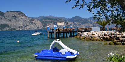 Hotels am See - Art des Seezugangs: hoteleigener Steg - Venetien - Kostenlose Vermietung von Tretbooten.  - Belfiore Park Hotel