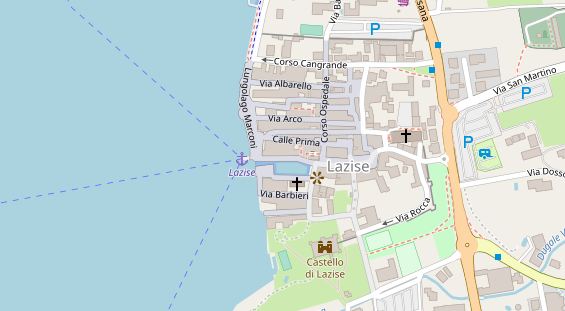 Seehotel auf Satellitenbild