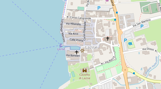 Seehotel auf Satellitenbild