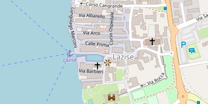 Seehotel auf Satellitenbild