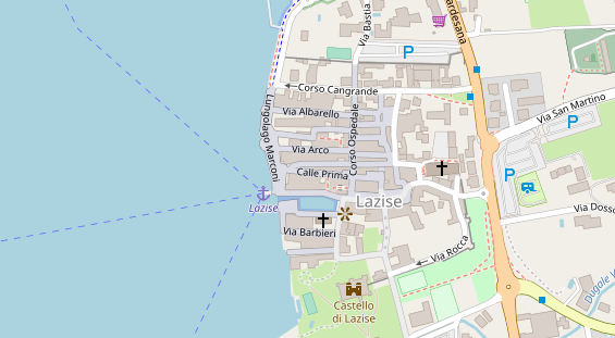 Seehotel auf Satellitenbild