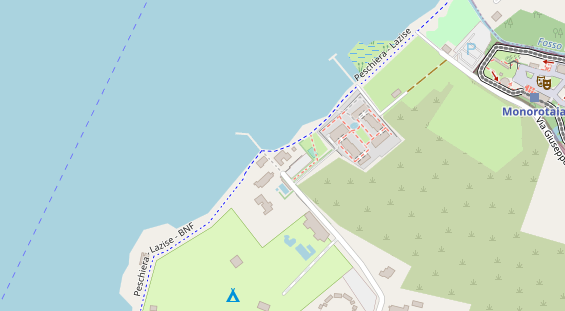 Seehotel auf Satellitenbild