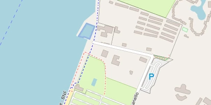 Seehotel auf Satellitenbild