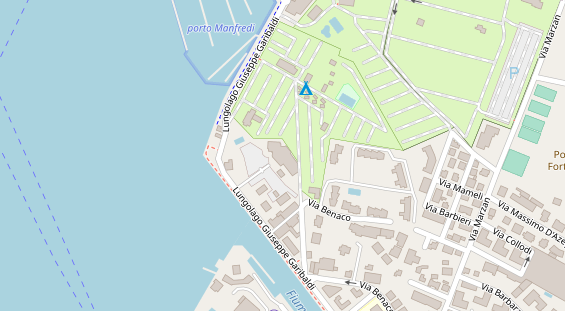 Seehotel auf Satellitenbild