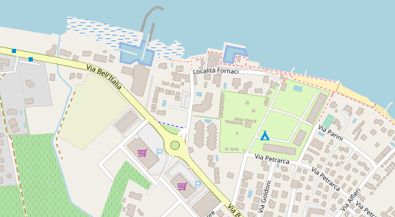 Seehotel auf Satellitenbild