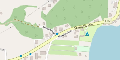 Seehotel auf Satellitenbild