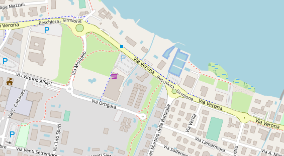 Seehotel auf Satellitenbild