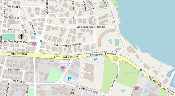 Seehotel auf Satellitenbild