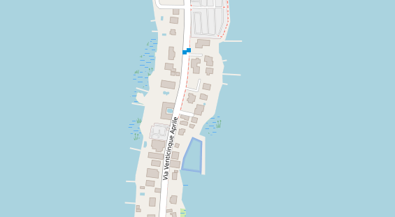 Seehotel auf Satellitenbild