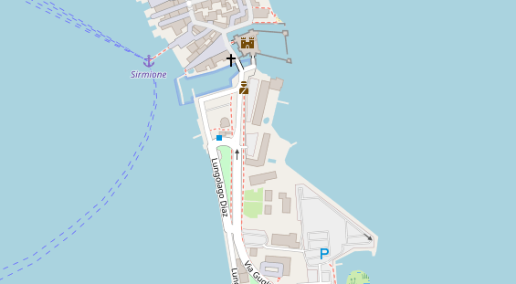 Seehotel auf Satellitenbild