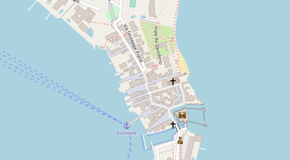 Seehotel auf Satellitenbild