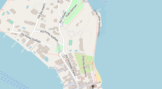 Seehotel auf Satellitenbild