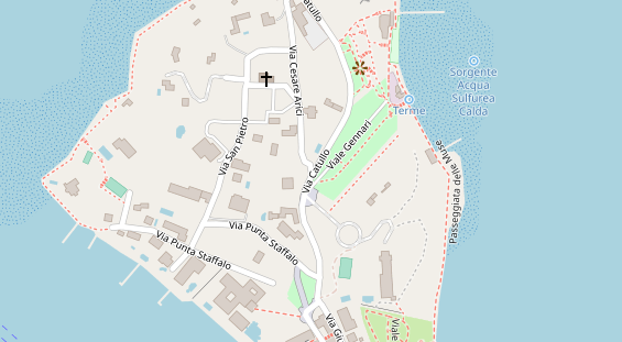 Seehotel auf Satellitenbild