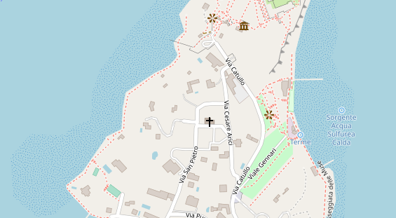 Seehotel auf Satellitenbild