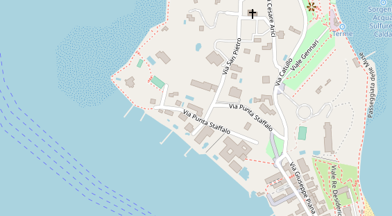 Seehotel auf Satellitenbild