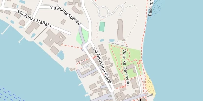 Seehotel auf Satellitenbild