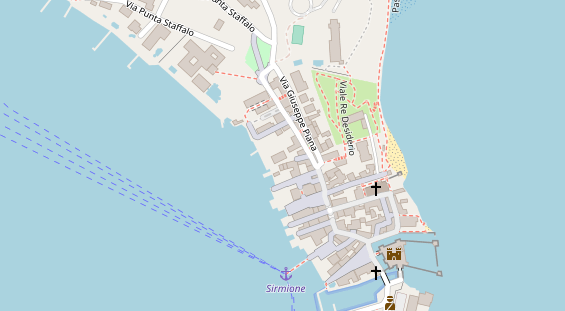 Seehotel auf Satellitenbild