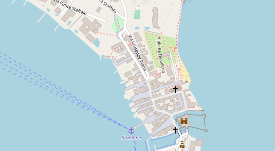 Seehotel auf Satellitenbild