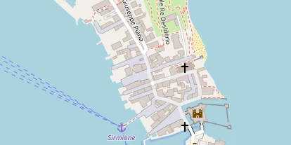 Seehotel auf Satellitenbild