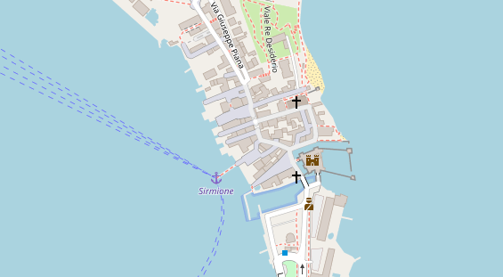 Seehotel auf Satellitenbild