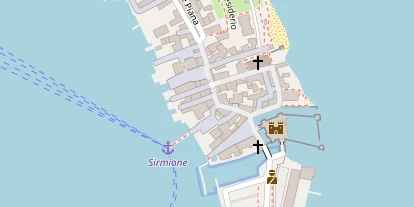 Seehotel auf Satellitenbild