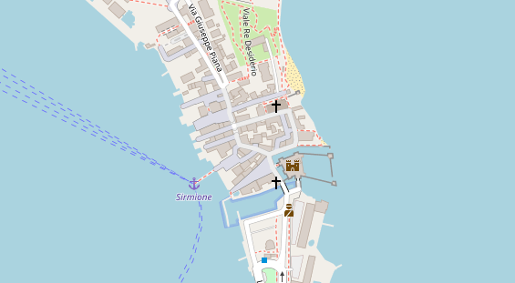 Seehotel auf Satellitenbild