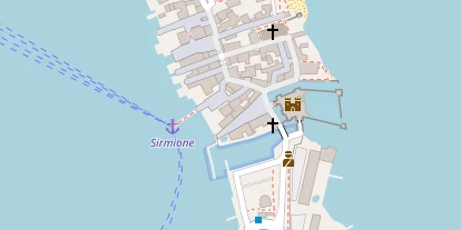 Seehotel auf Satellitenbild