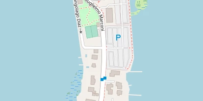 Seehotel auf Satellitenbild