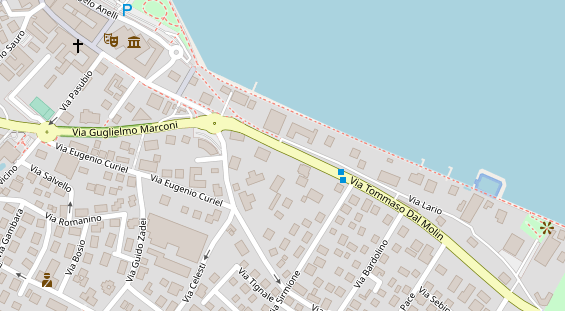 Seehotel auf Satellitenbild