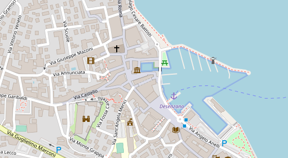 Seehotel auf Satellitenbild