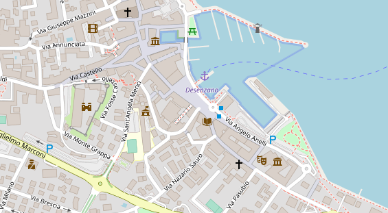 Seehotel auf Satellitenbild