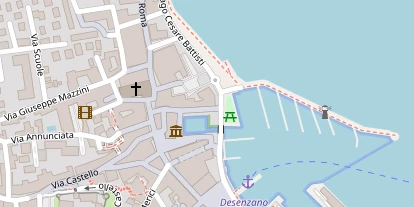 Seehotel auf Satellitenbild