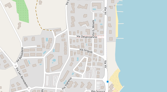 Seehotel auf Satellitenbild