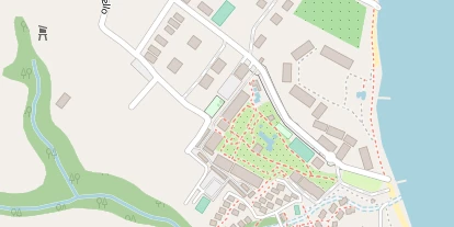 Seehotel auf Satellitenbild