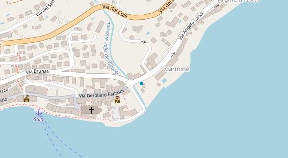 Seehotel auf Satellitenbild