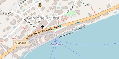 Seehotel auf Satellitenbild