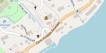 Seehotel auf Satellitenbild