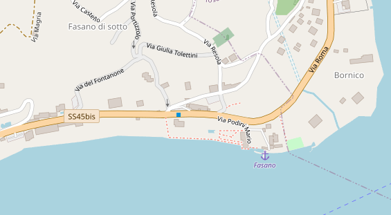 Seehotel auf Satellitenbild