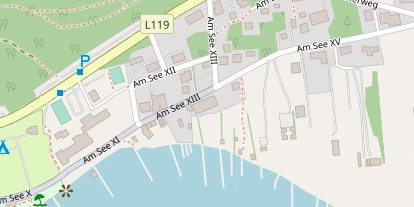 Seehotel auf Satellitenbild