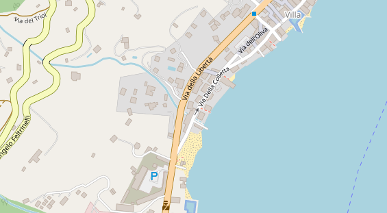 Seehotel auf Satellitenbild